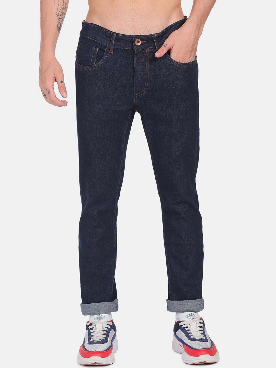 

Flying Machine Men Slim Fit Light Fade Jeans, Blue