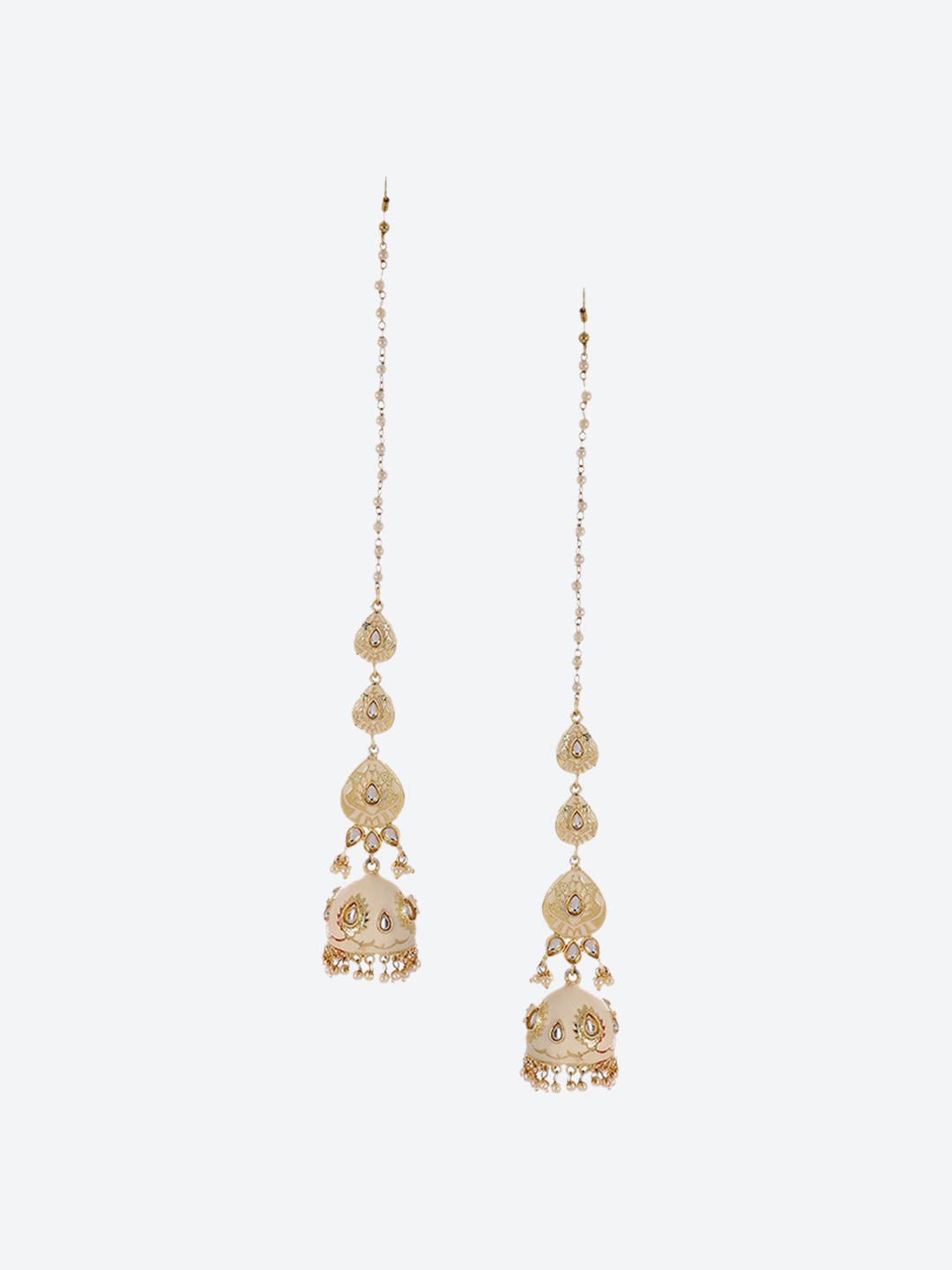 

Biba Gold-Plated Contemporary Jhumkas Earrings