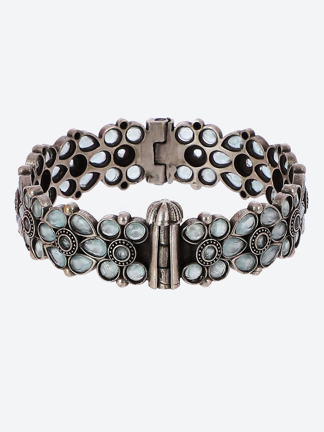 

Biba Set Of 2 Stone-Studded Bangles, Silver