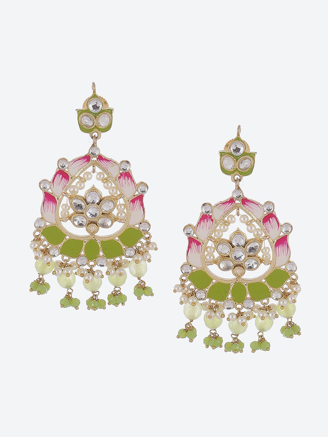 

Biba Contemporary Chandbalis Earrings, Green