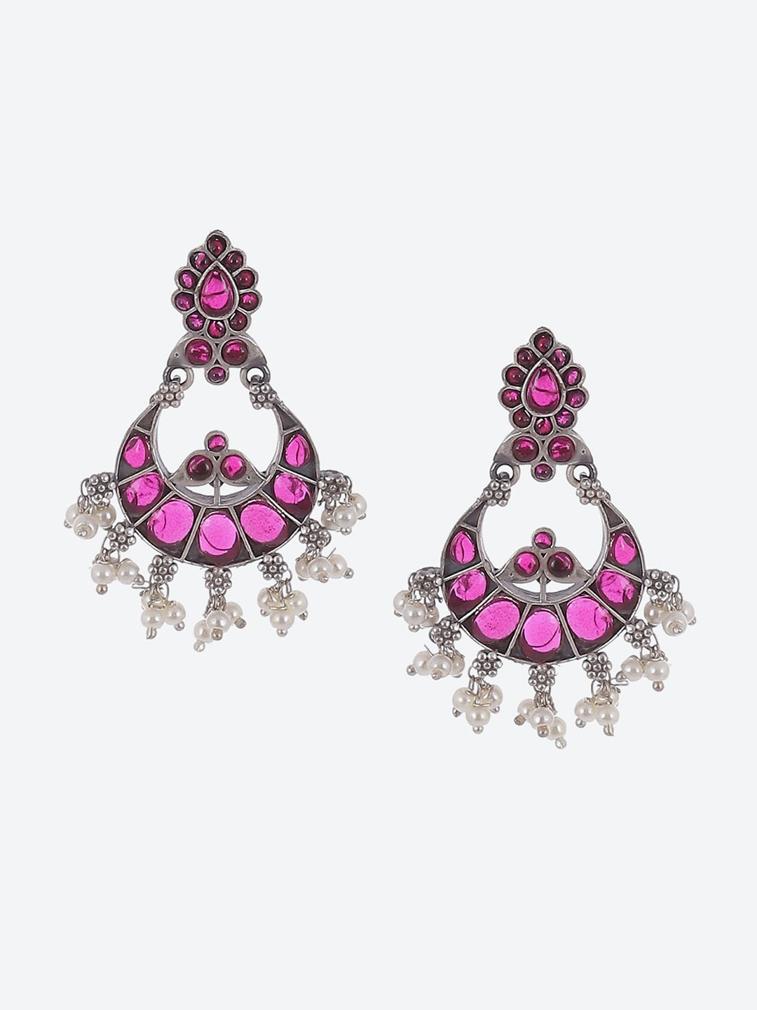 

Biba Contemporary Chandbalis Earrings, Pink