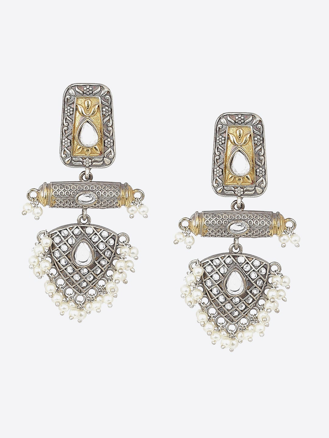 

Biba Contemporary Drop Earrings, Silver