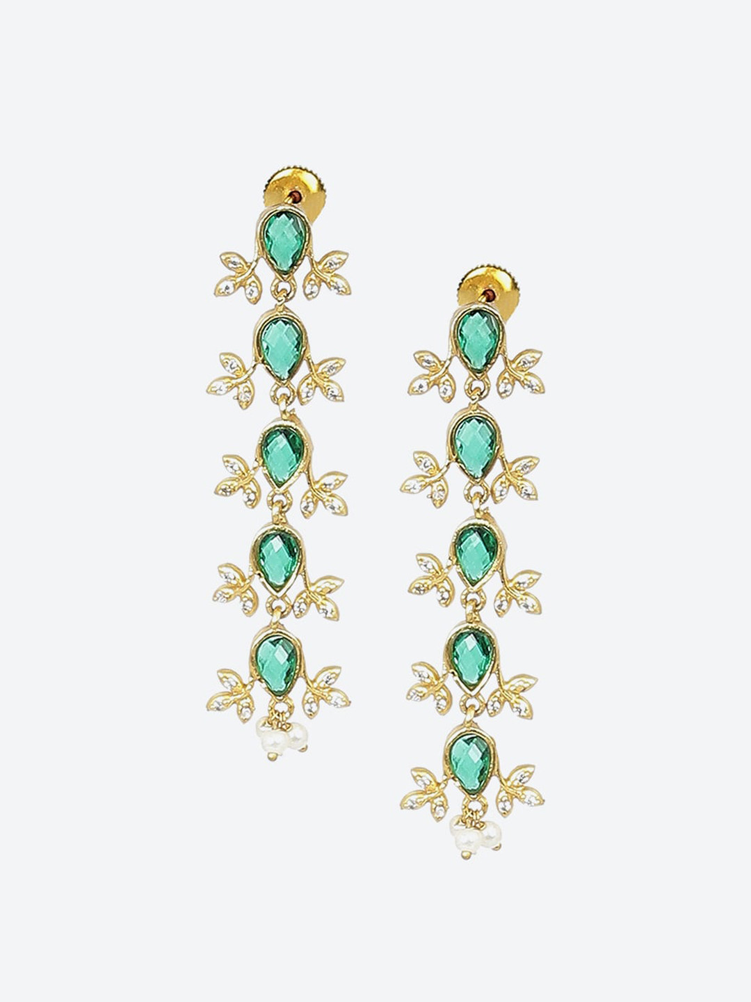 

Biba Contemporary Stone-Studded Drop Earrings, Gold