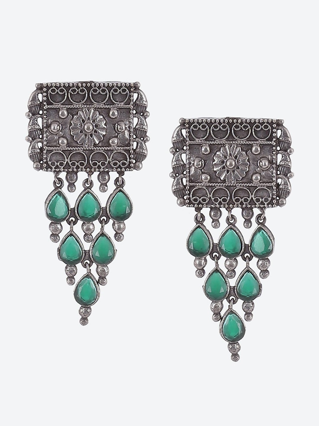 

Biba Silver-Plated Contemporary Drop Earrings