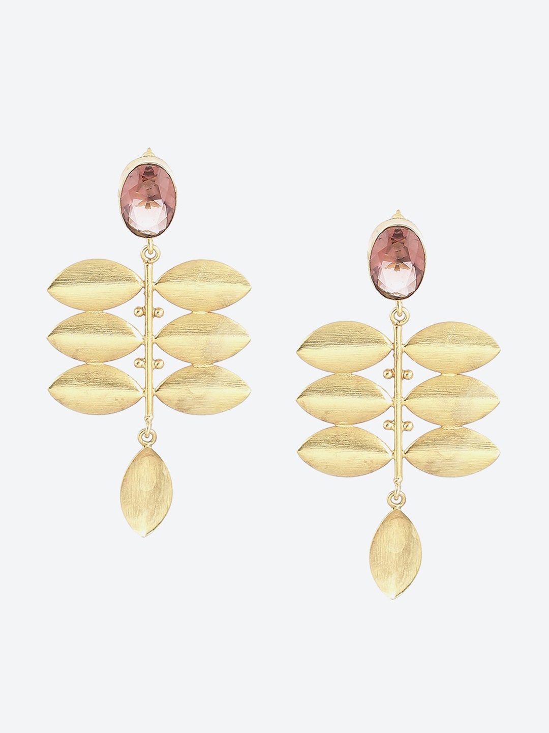 

Biba Gold-Plated Leaf Shaped Drop Earrings