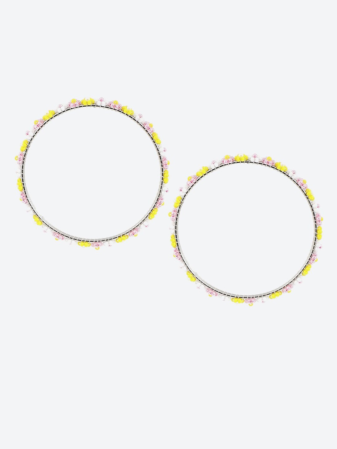 

Biba Set of 2 Silver-Plated Beaded Bangles