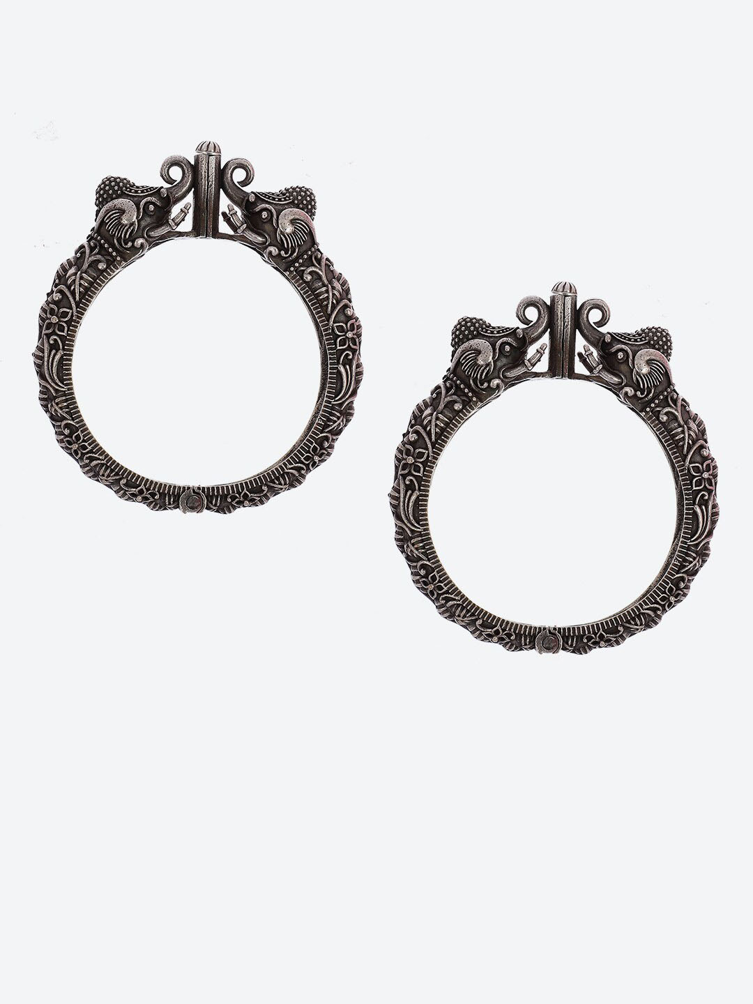 

Biba Set Of 2 Oxidised Bangles, Silver