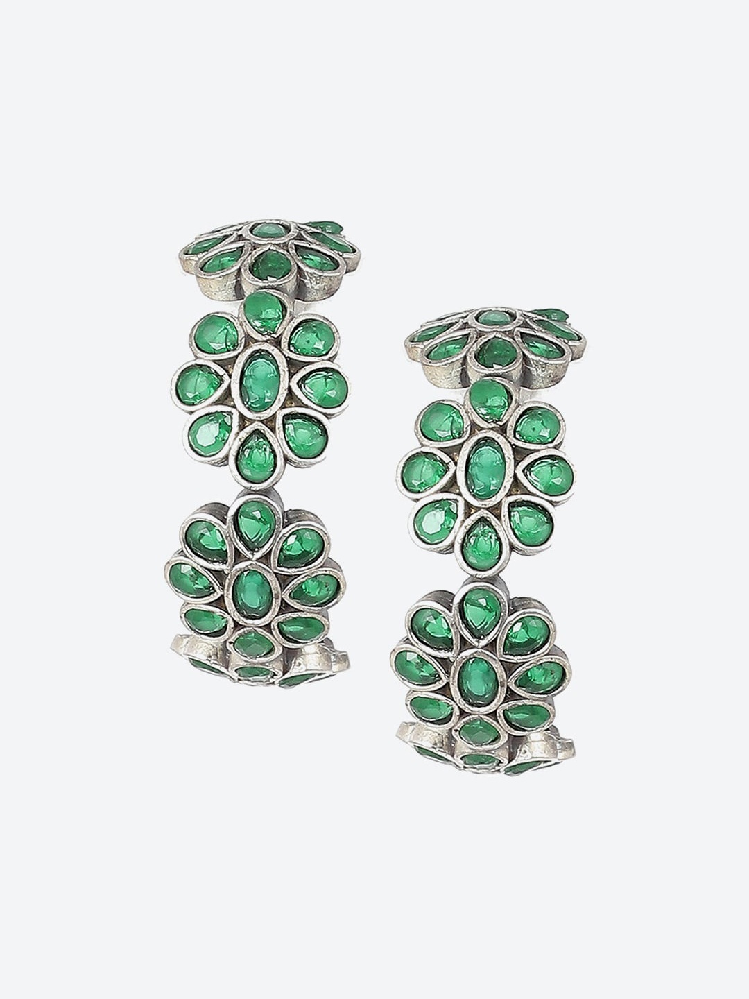 

Biba Contemporary Half Hoop Earrings, Green