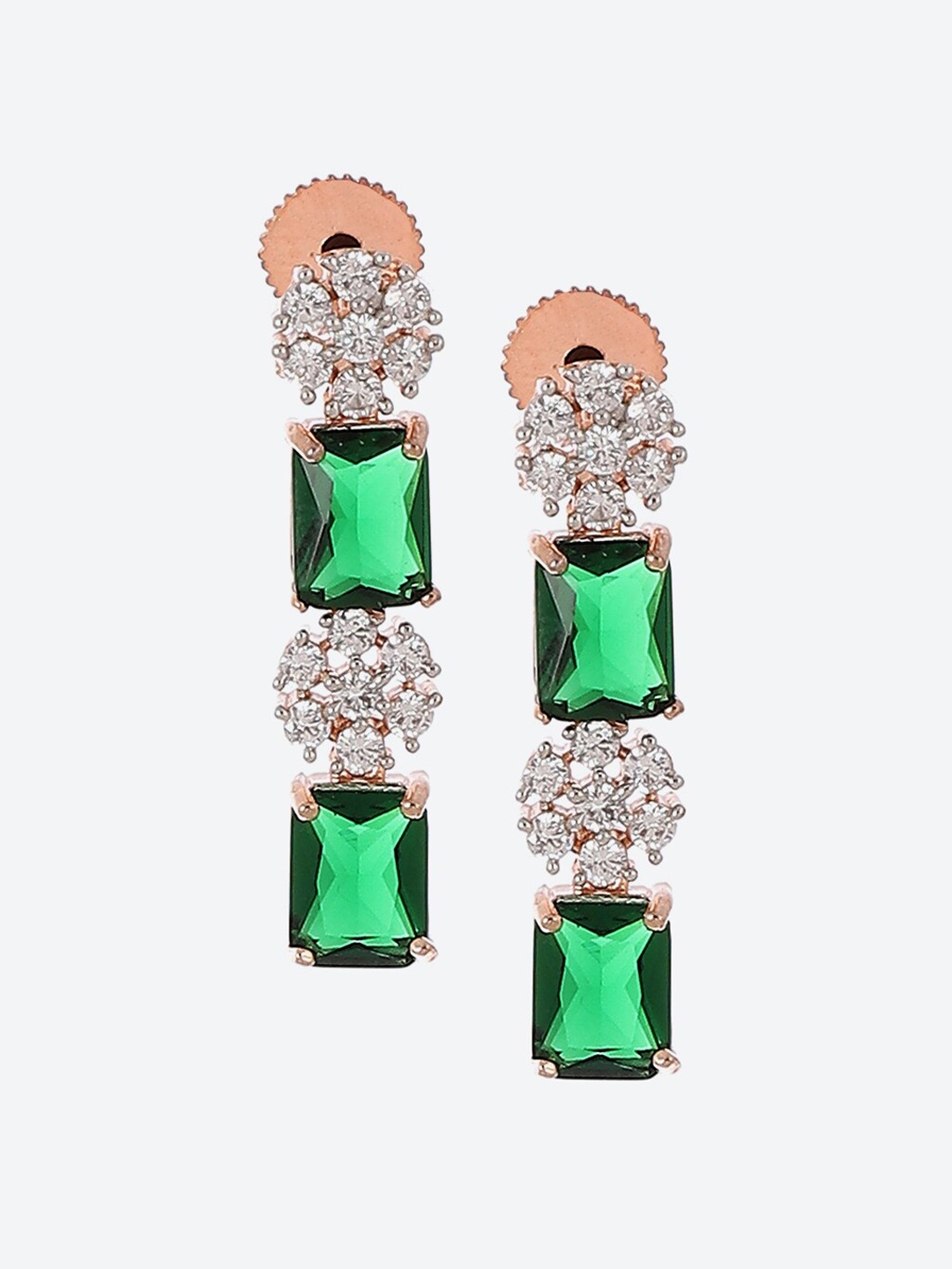 

Biba Gold-Plated Contemporary Drop Earrings, Rose gold
