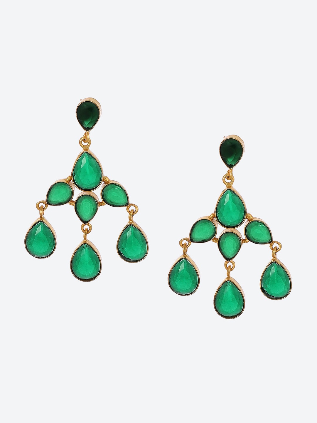

Biba Contemporary Drop Earrings, Green