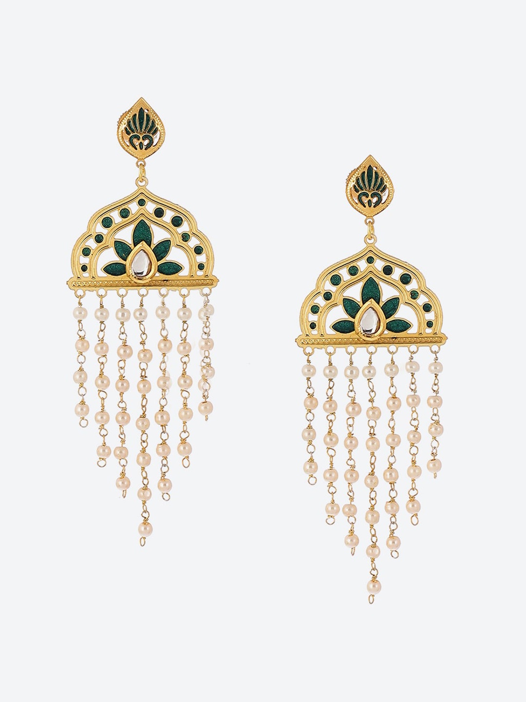 

Biba Gold-Plated Contemporary Drop Earrings