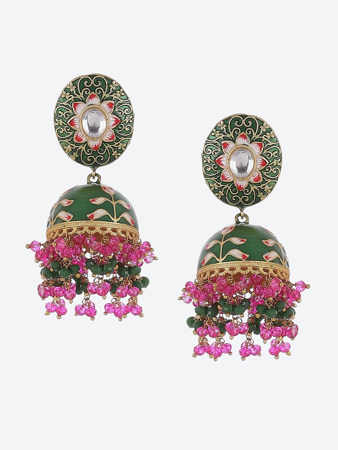 

Biba Gold-Plated Dome Shaped Jhumkas Earrings