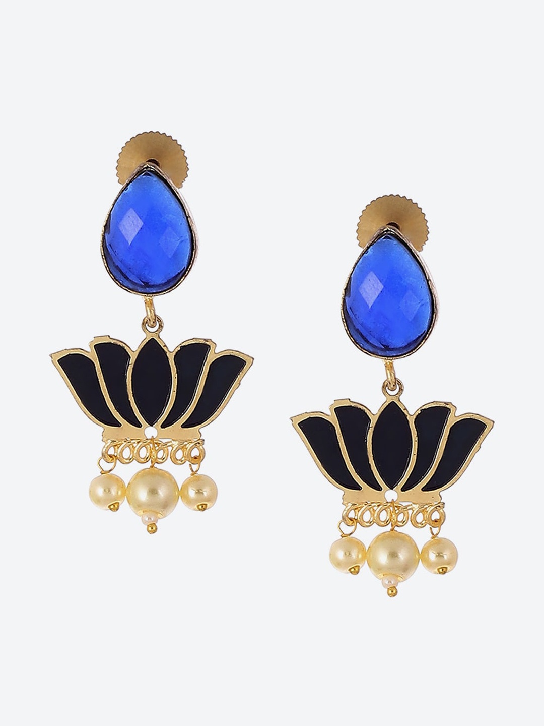

Biba Contemporary Jhumkas Earrings, Gold
