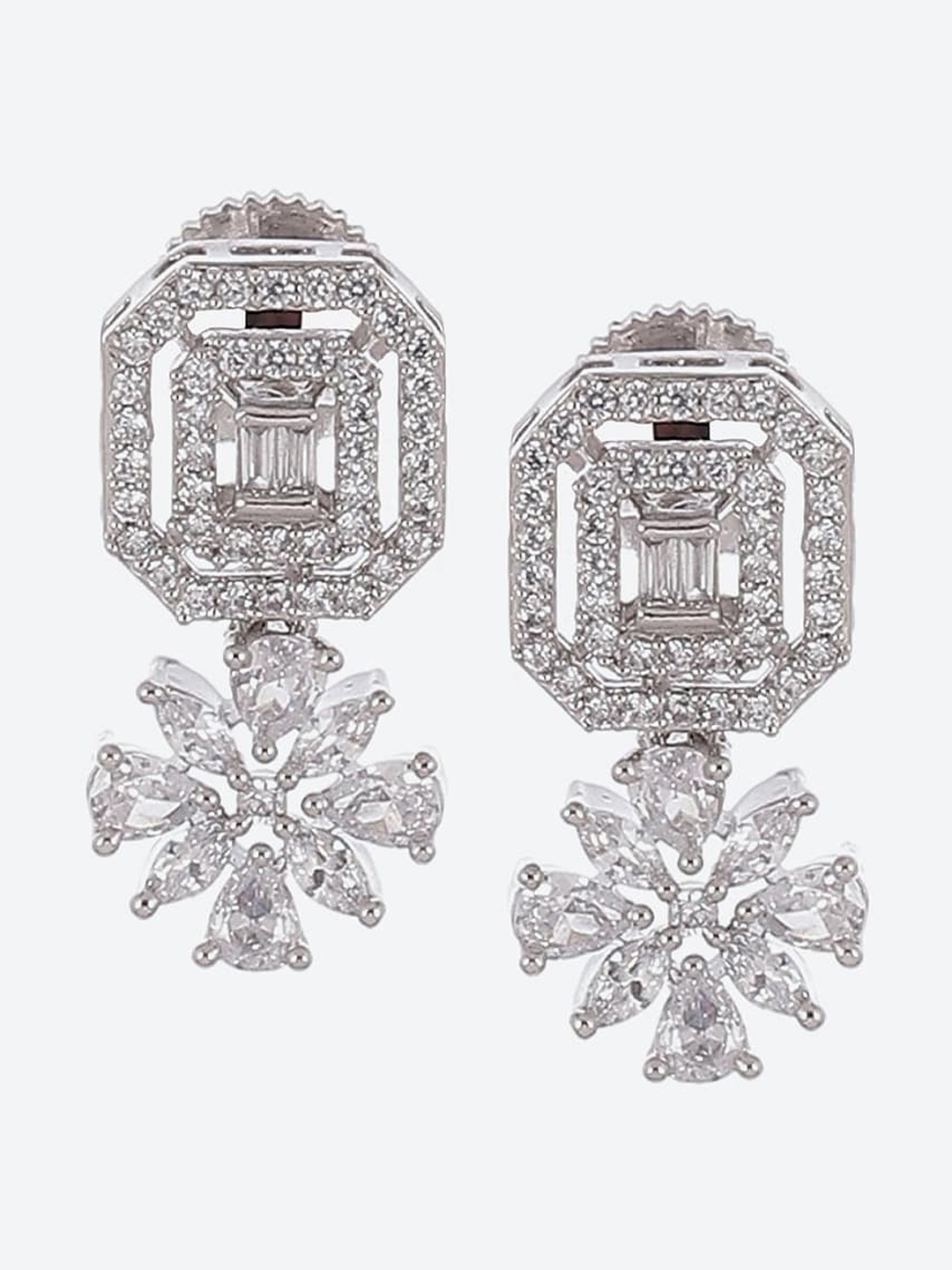 

Biba Silver-Plated Contemporary Drop Earrings