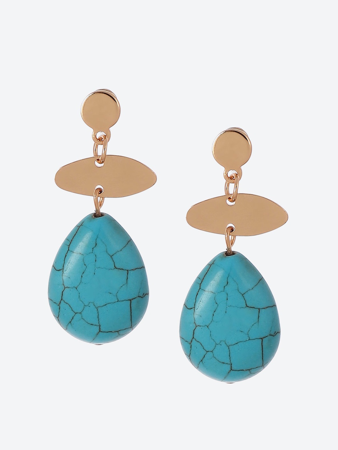 

Biba Gold-Plated Contemporary Drop Earrings