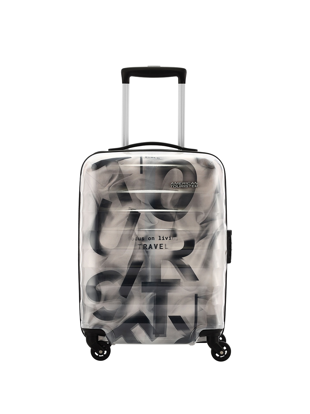 

AMERICAN TOURISTER VERG Printed Cabin Hard Trolley Bag 41 L, Grey