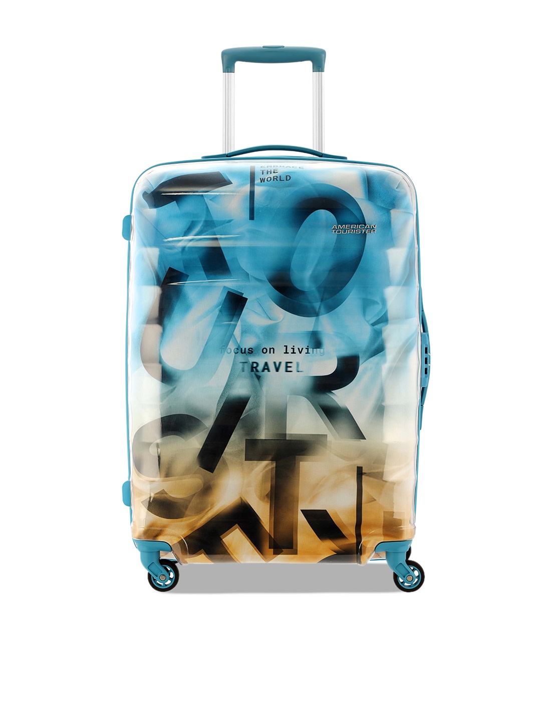 

AMERICAN TOURISTER VERG Printed Cabin Hard Trolley Bag 41 L, Blue