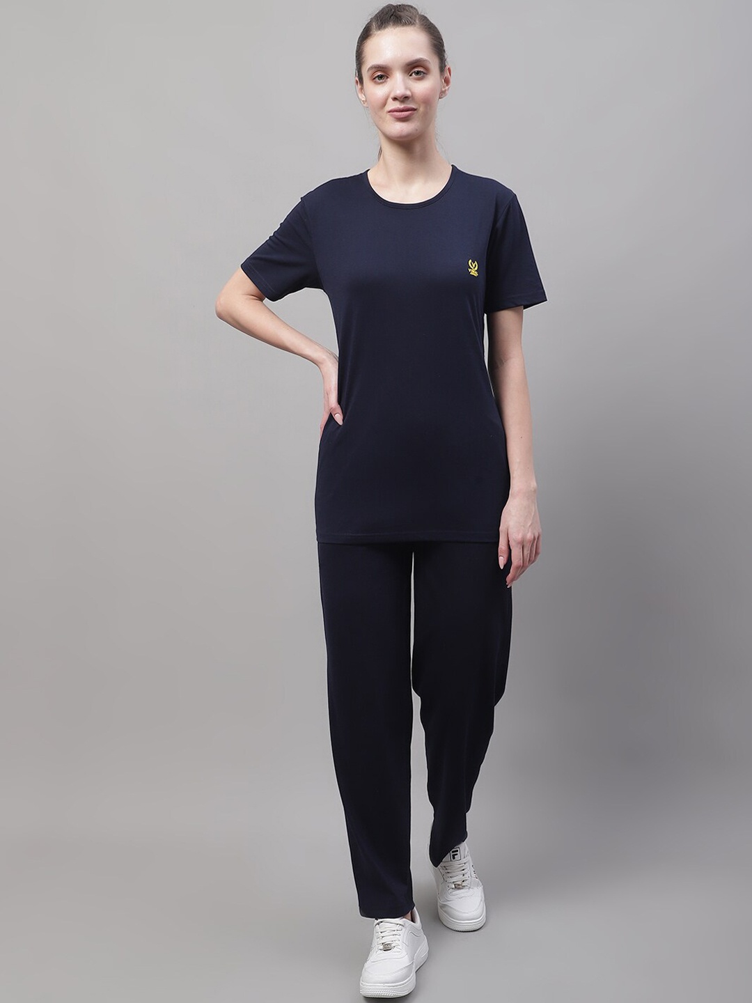 

MACK JONNEY Round Neck Short Sleeves Co-Ords, Navy blue