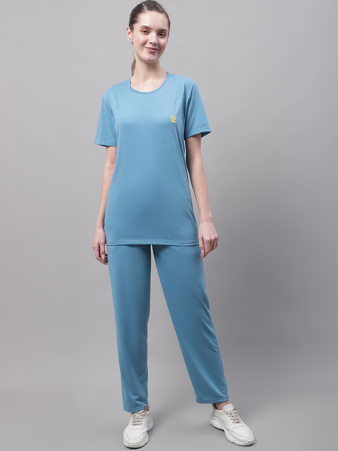 

MACK JONNEY Cotton T-Shirt & Track Pants, Blue