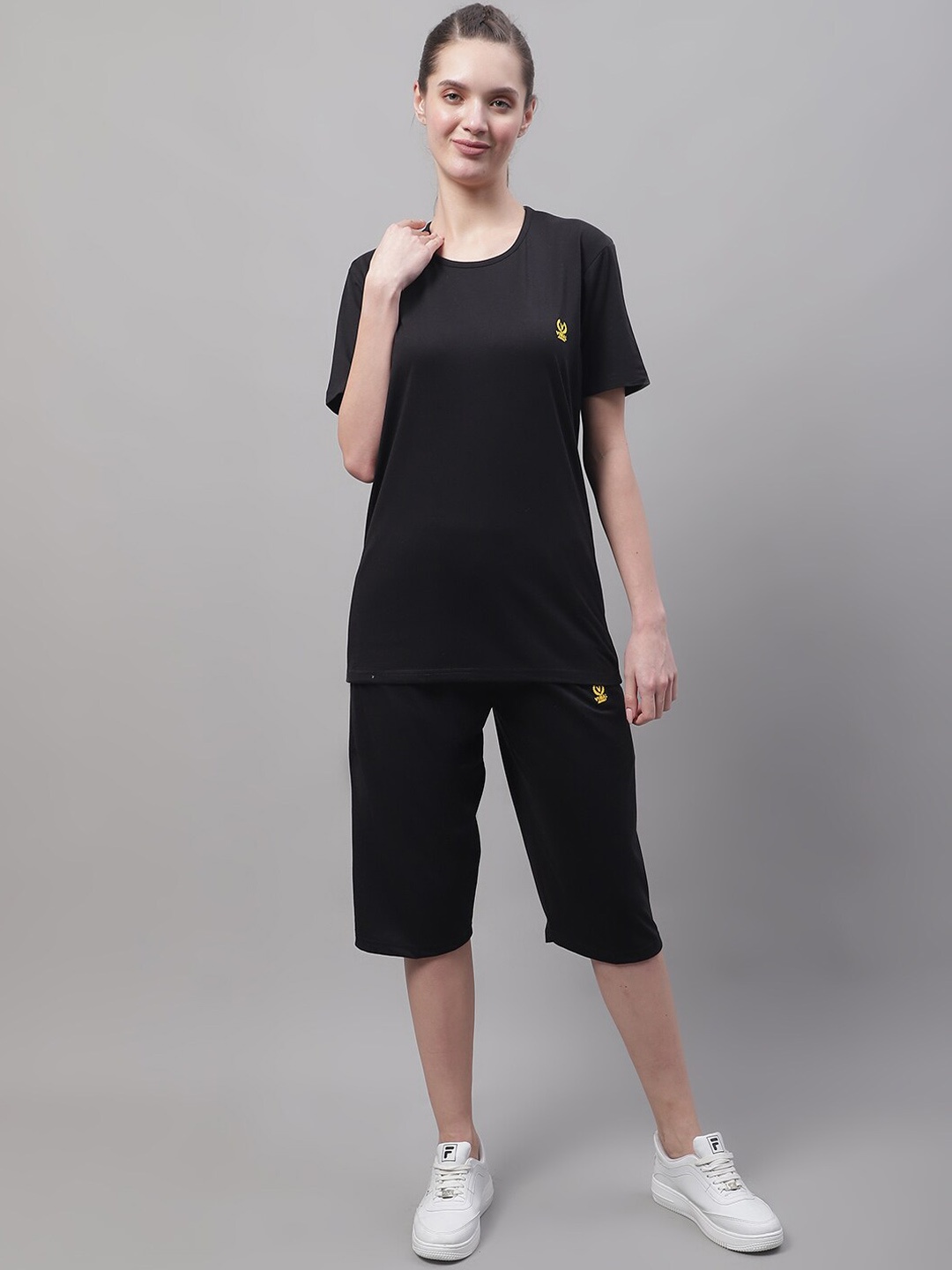 

MACK JONNEY Cotton T-Shirt & Shorts Tracksuit, Black