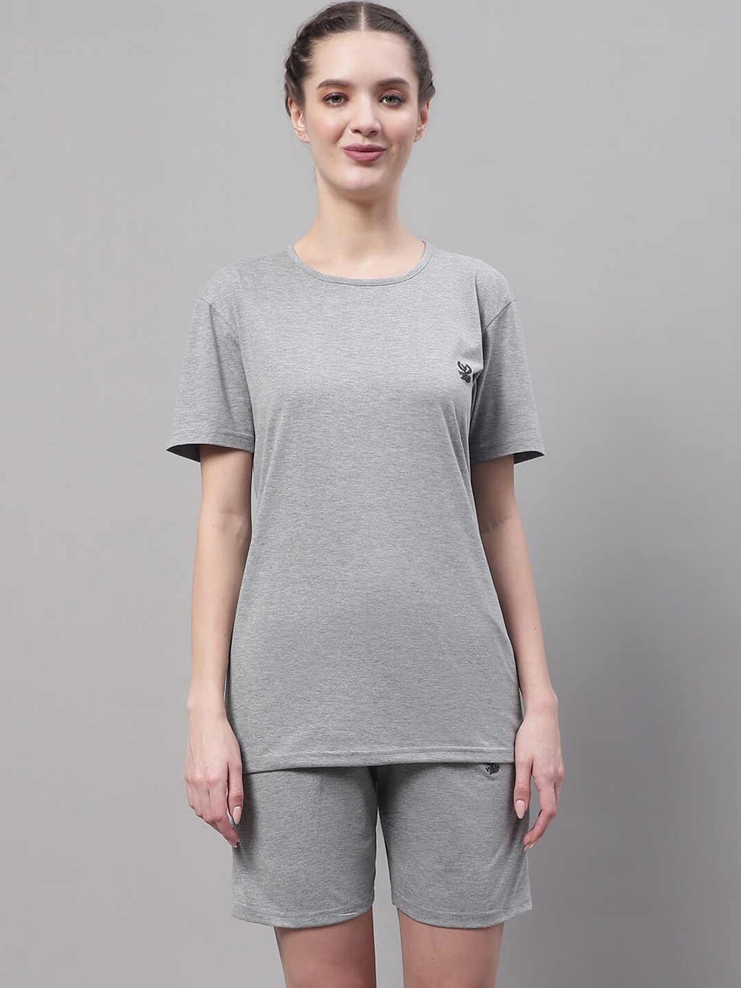 

MACK JONNEY T-Shirt & Shorts Co-Ord Set, Grey