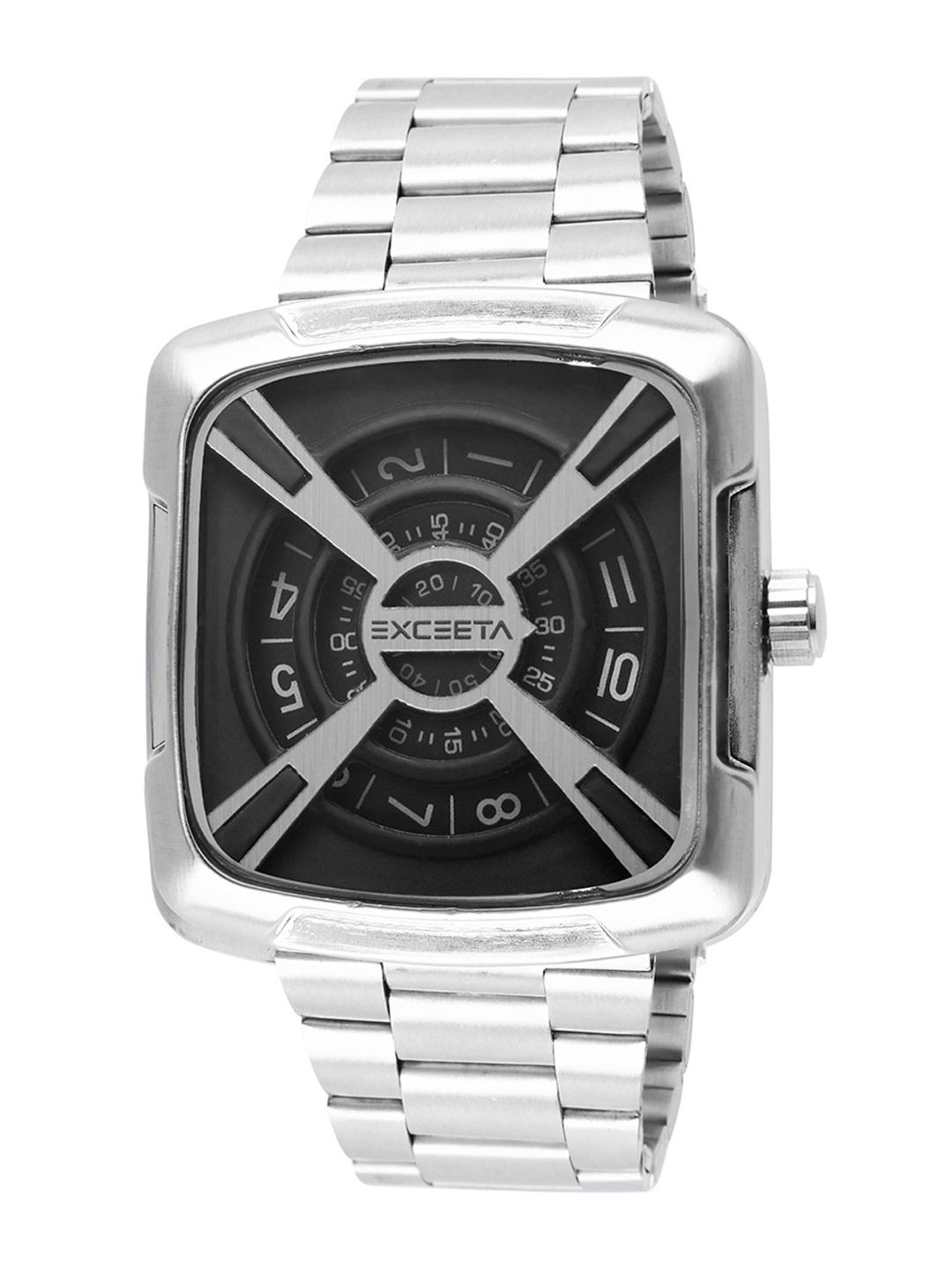 

STUDIO ETHENO Men Stainless Steel Bracelet Style Straps Analogue Watch EXC-07-SS-SS, Black