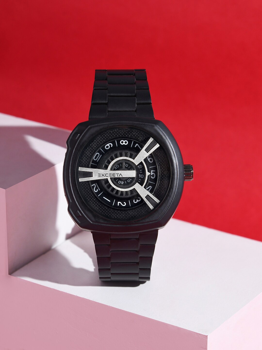 

STUDIO ETHENO Men Stainless Steel Wrap Around Straps Analogue Watch EXC-08-BLK-BLK, Black