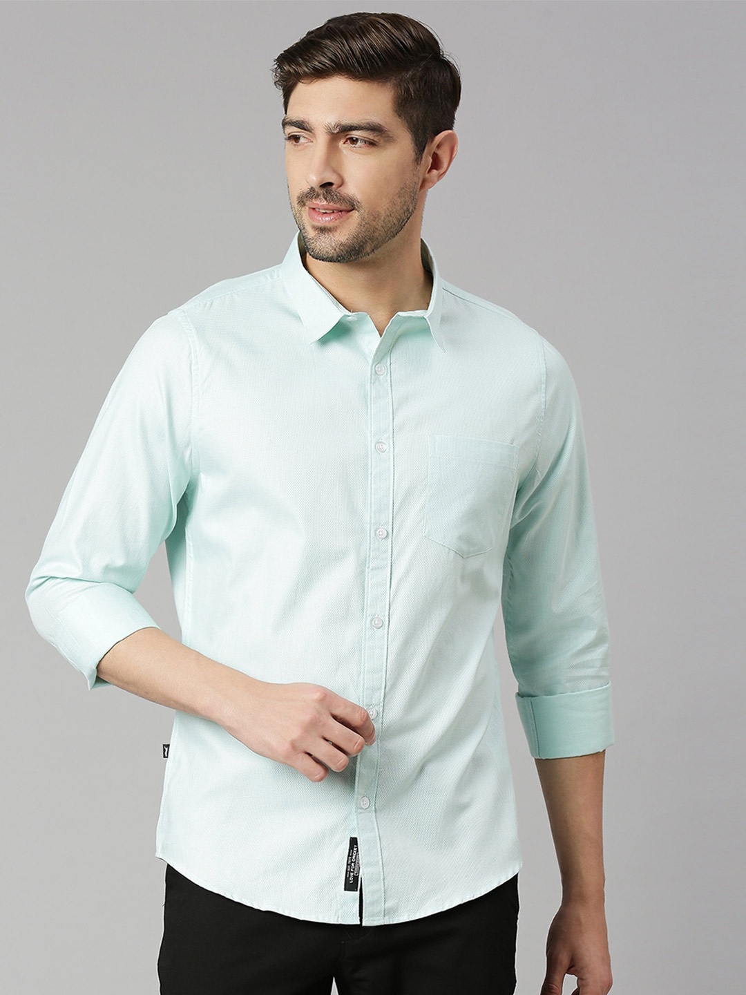 

Thomas Scott Classic Slim Fit Pure Cotton Casual Shirt, Green