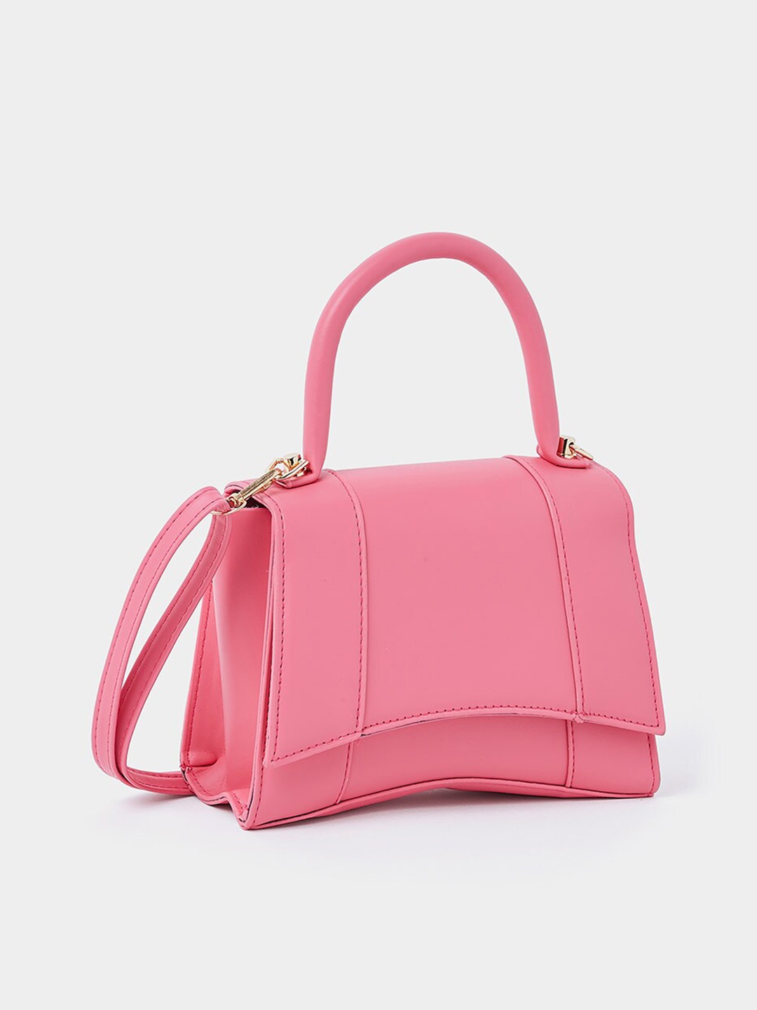 

Styli PU Structured Satchel Bag, Pink