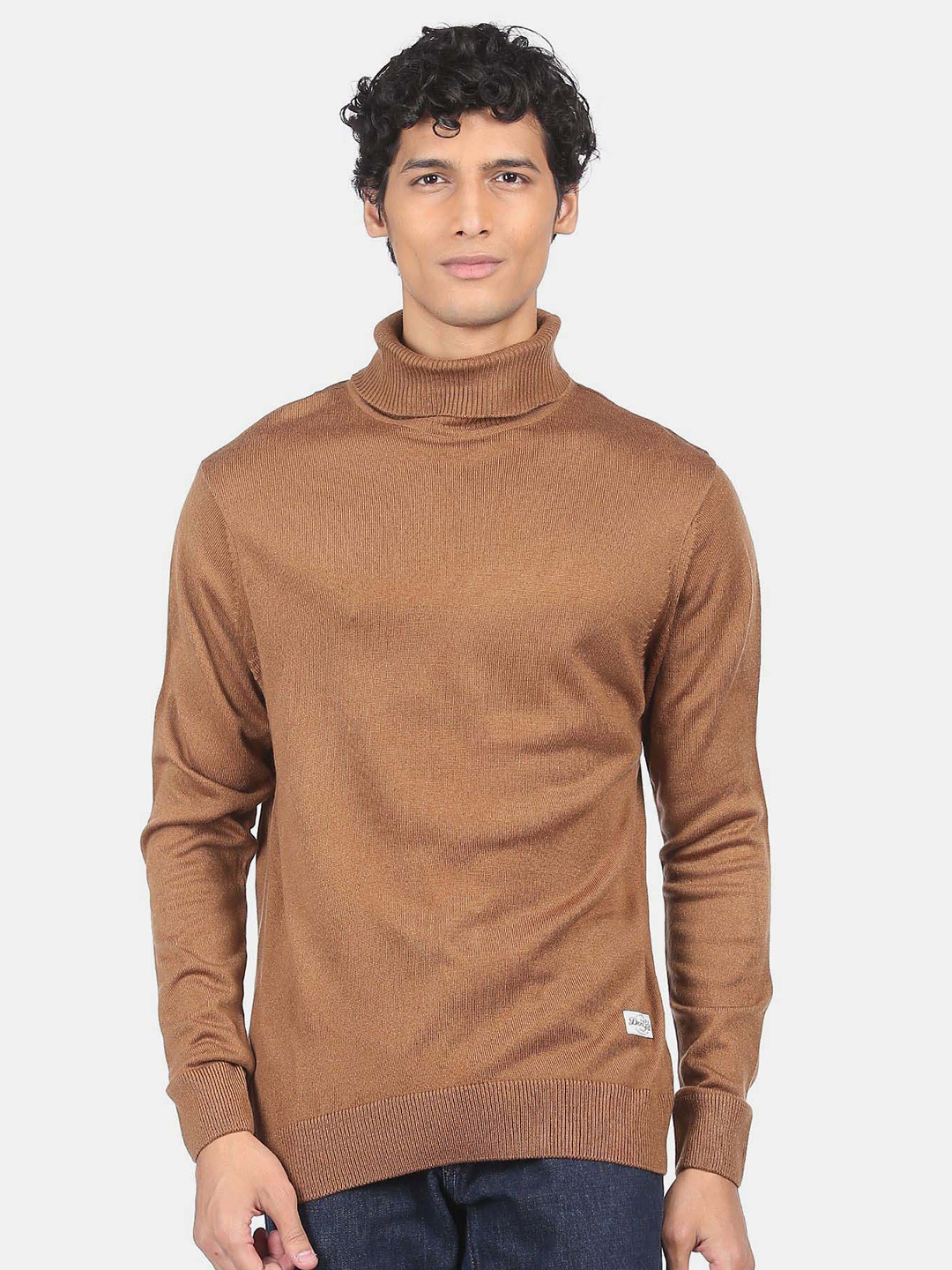 

Flying Machine Turtle Neck Pullover, Brown