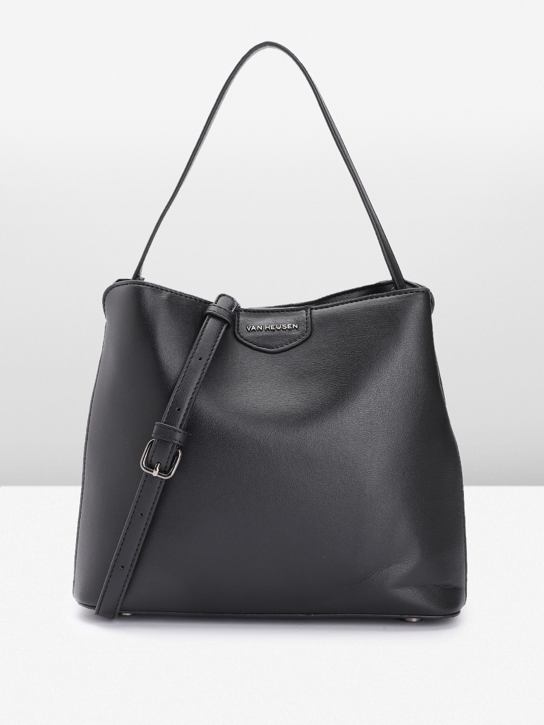 

Van Heusen Women Solid Handheld Bag, Black