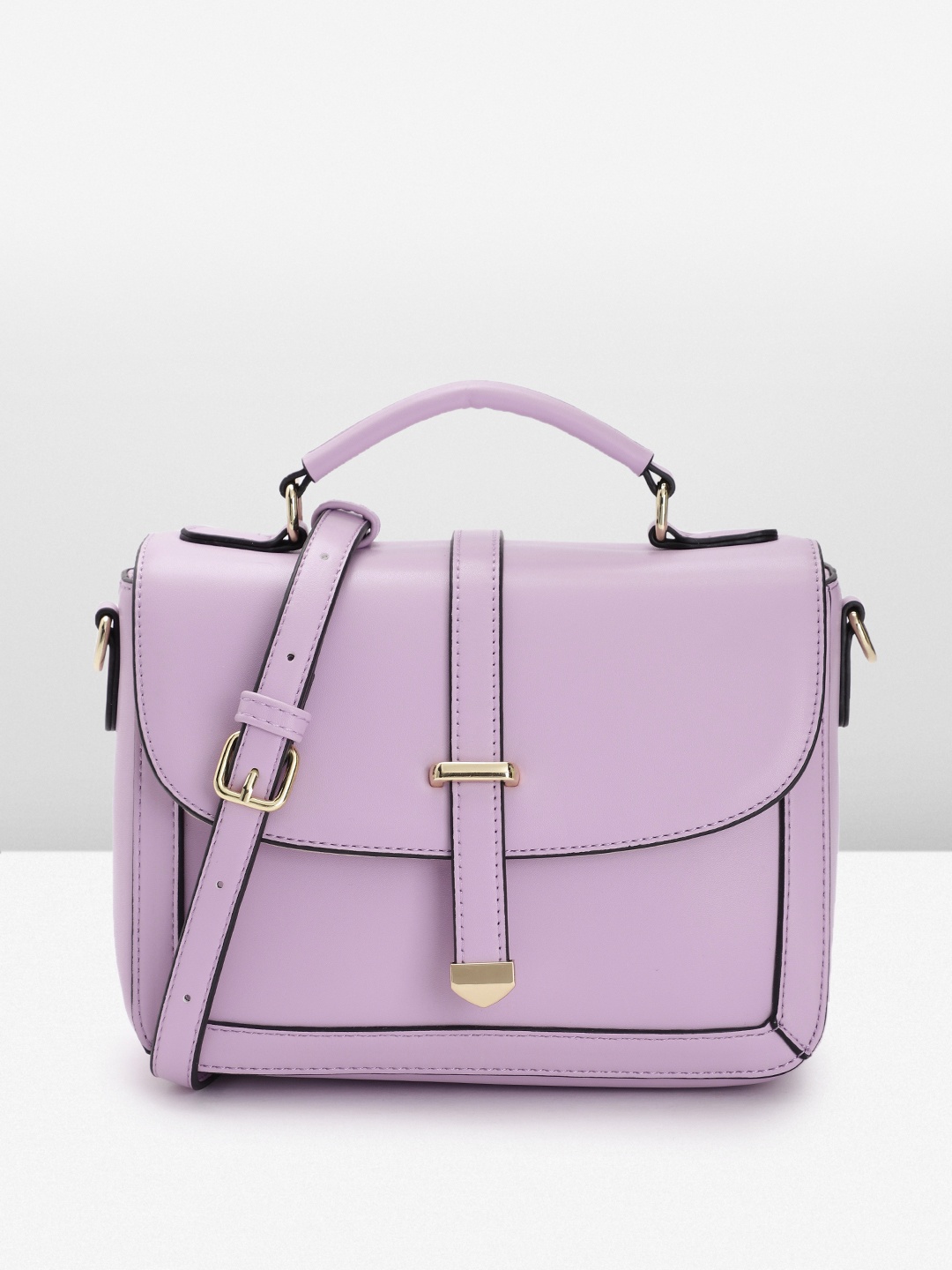 

Van Heusen Solid Structured Satchel, Lavender