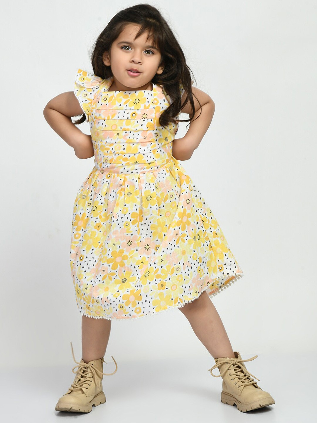 

Bella Moda Girsl Floral Print Fit & Flare Dress, White