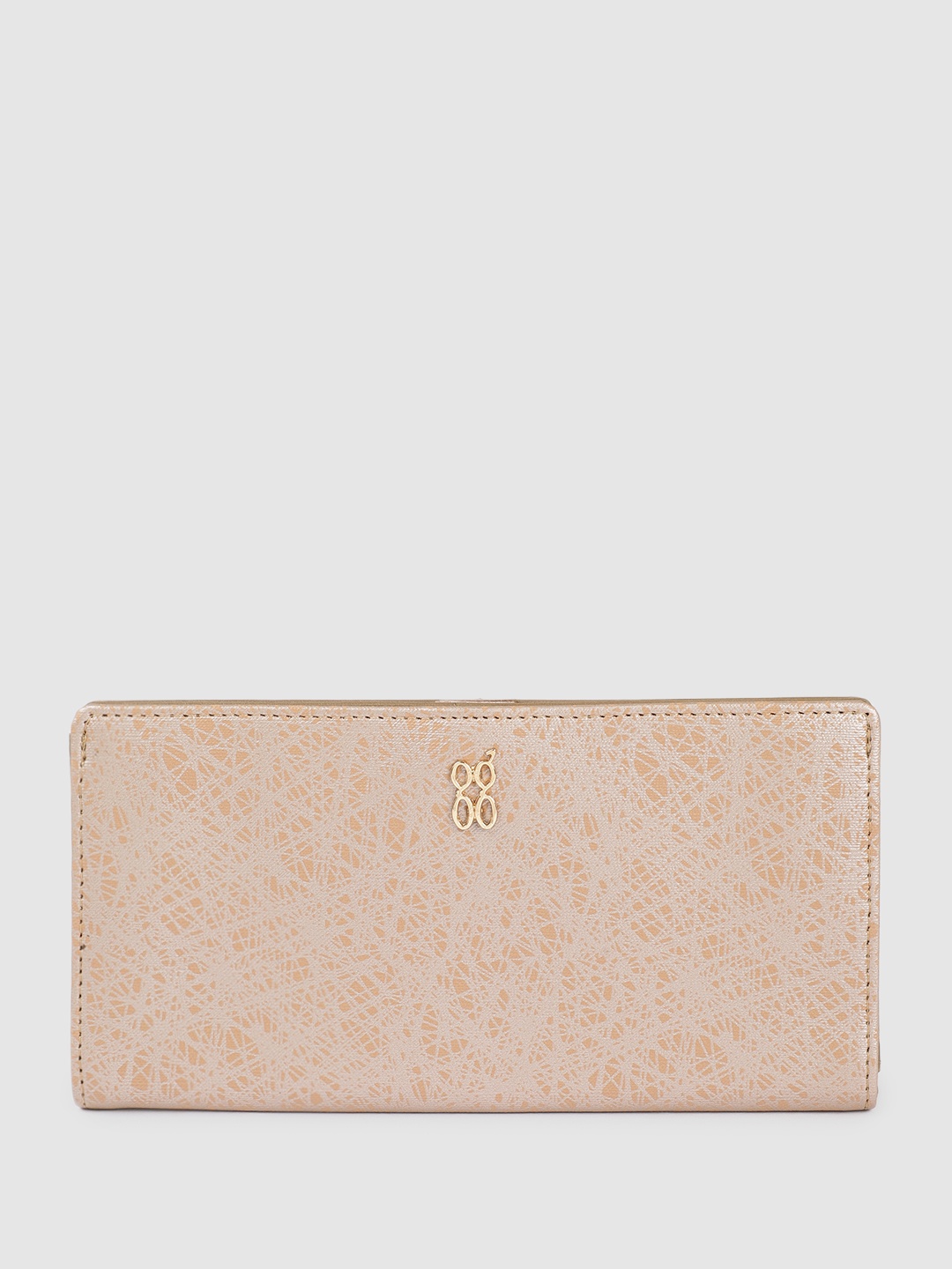 

Baggit Women Abstract Printed Two Fold Wallet, Brown