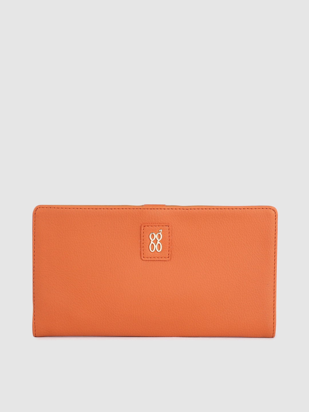 

Baggit Women Textured Two Fold Wallet, Orange