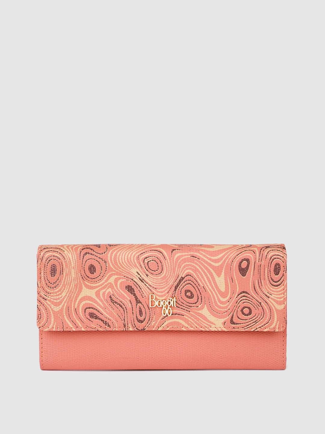 

Baggit Women Abstract Printed Envelope Wallet, Pink