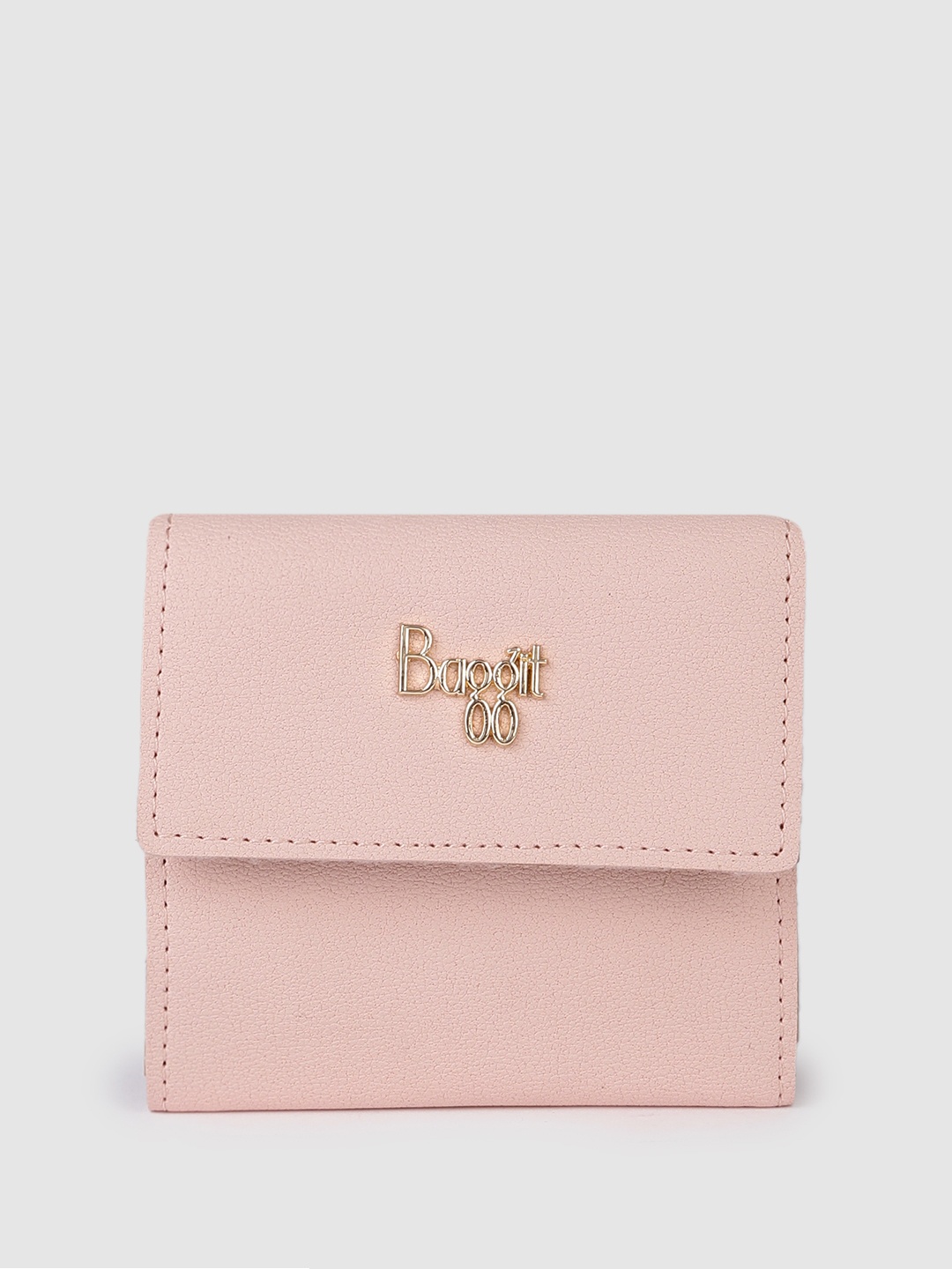

Baggit Women Solid PU Envelope Wallet, Rose