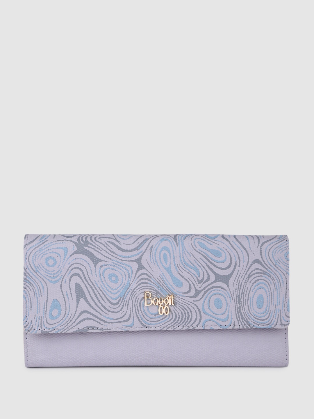 

Baggit Women Abstract Printed Envelope Wallet, Purple