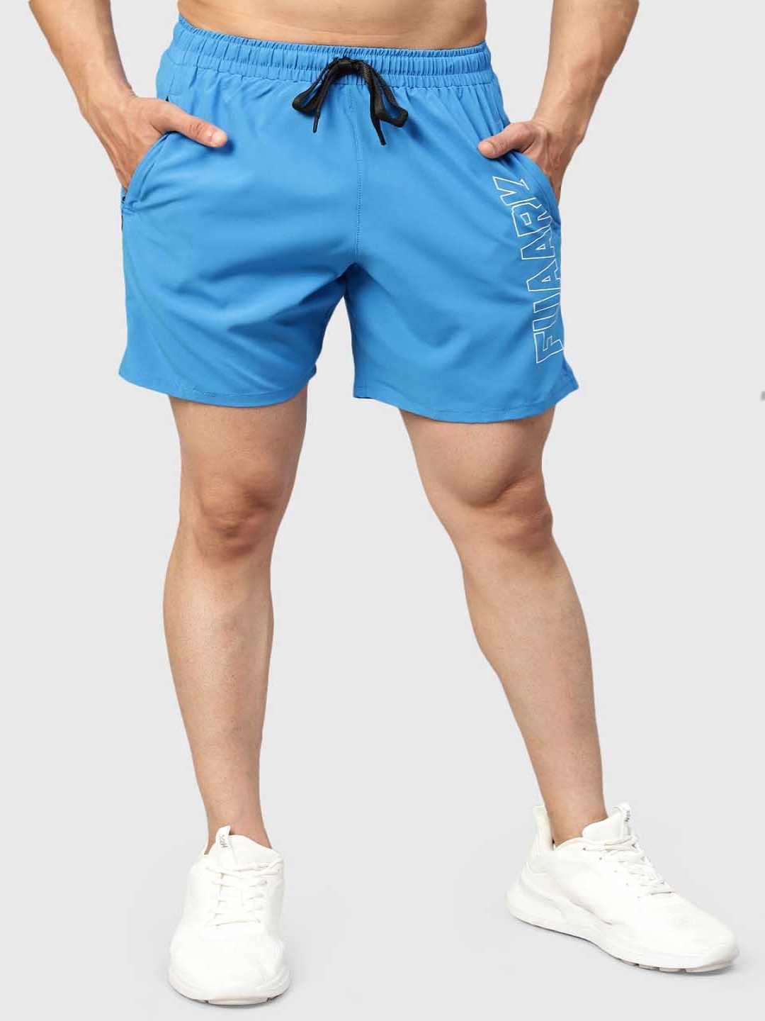 

FUAARK Men Slim Fit Rapid-Dry Training or Gym Sports Shorts, Blue