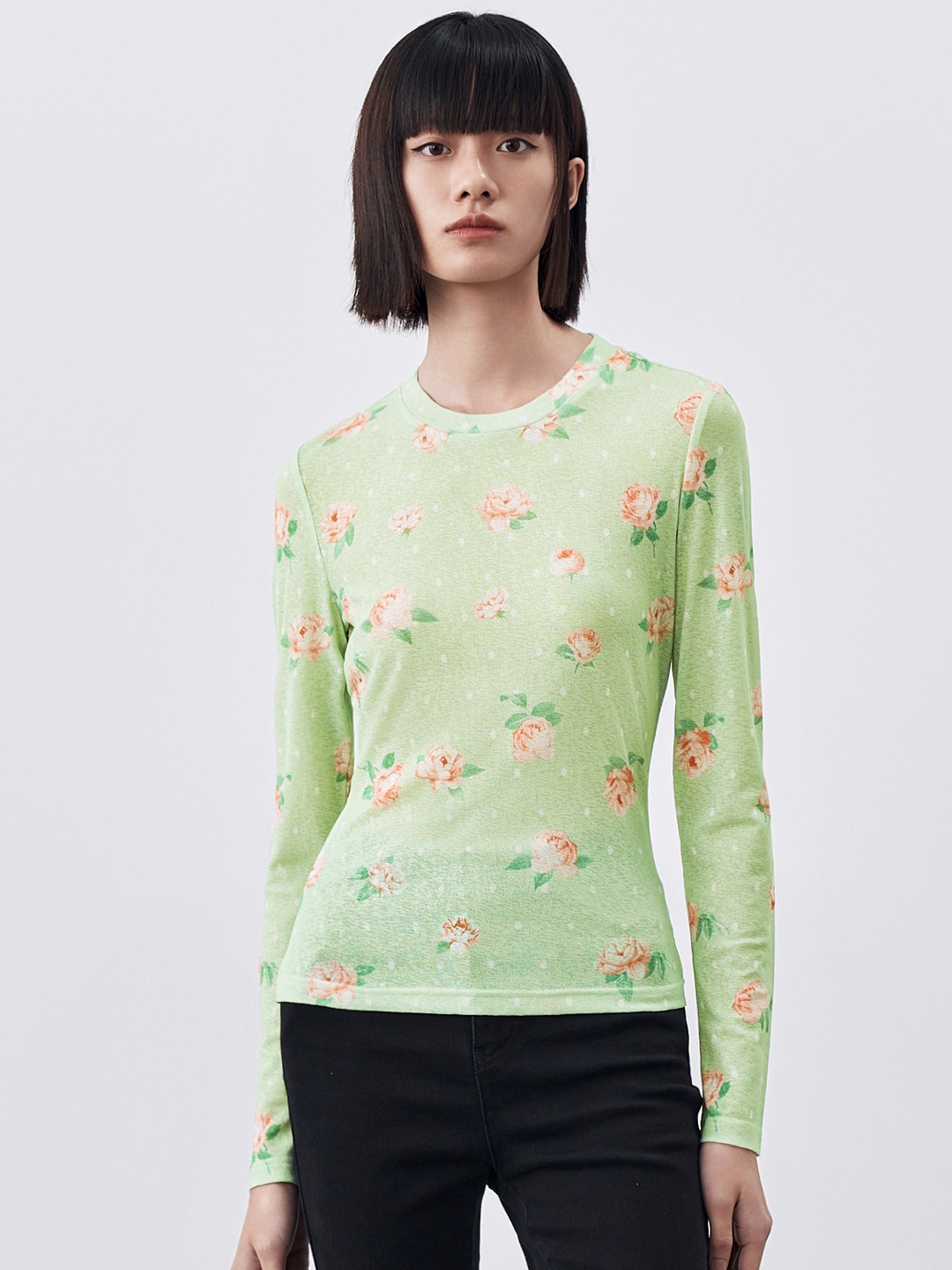 

Urban Revivo Floral Printed T-shirt, Green