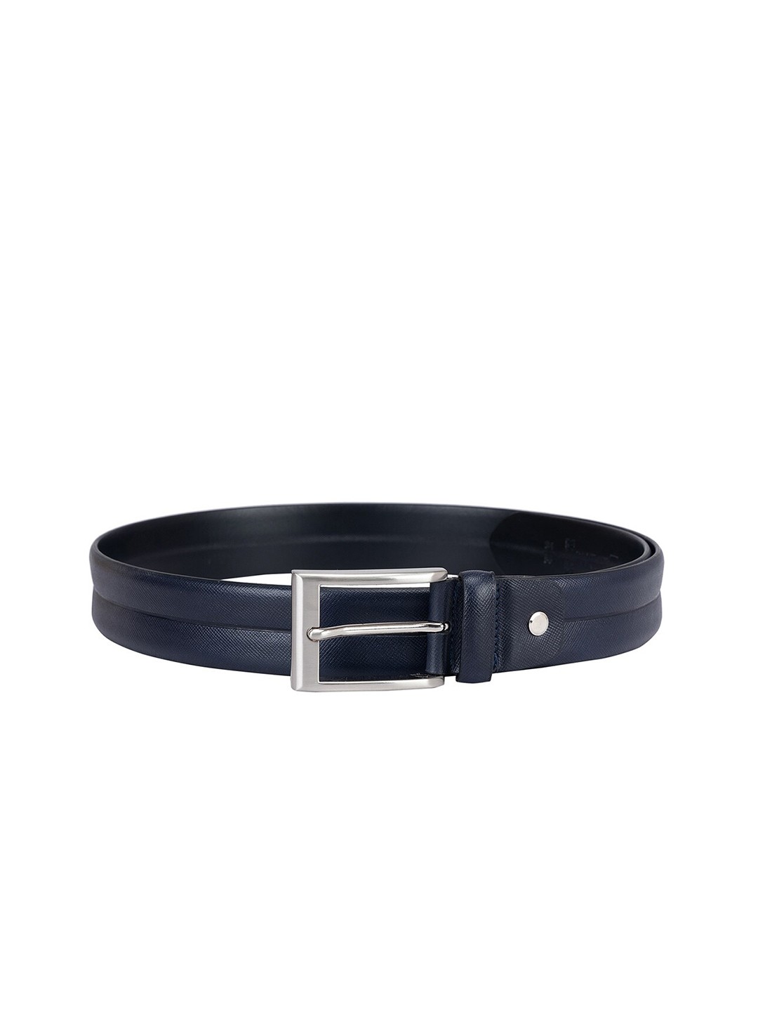 

Da Milano Men Textured Leather Reversible Belt, Navy blue