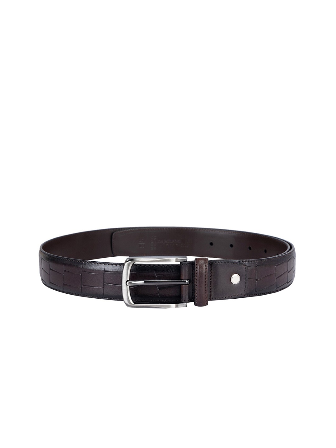

Da Milano Men Textured Leather Reversible Belt, Brown