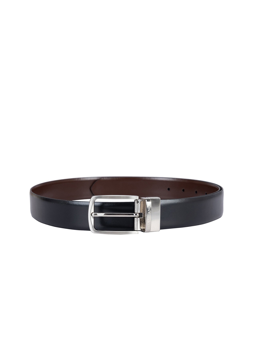 

Da Milano Men Leather Reversible Formal Belt, Black