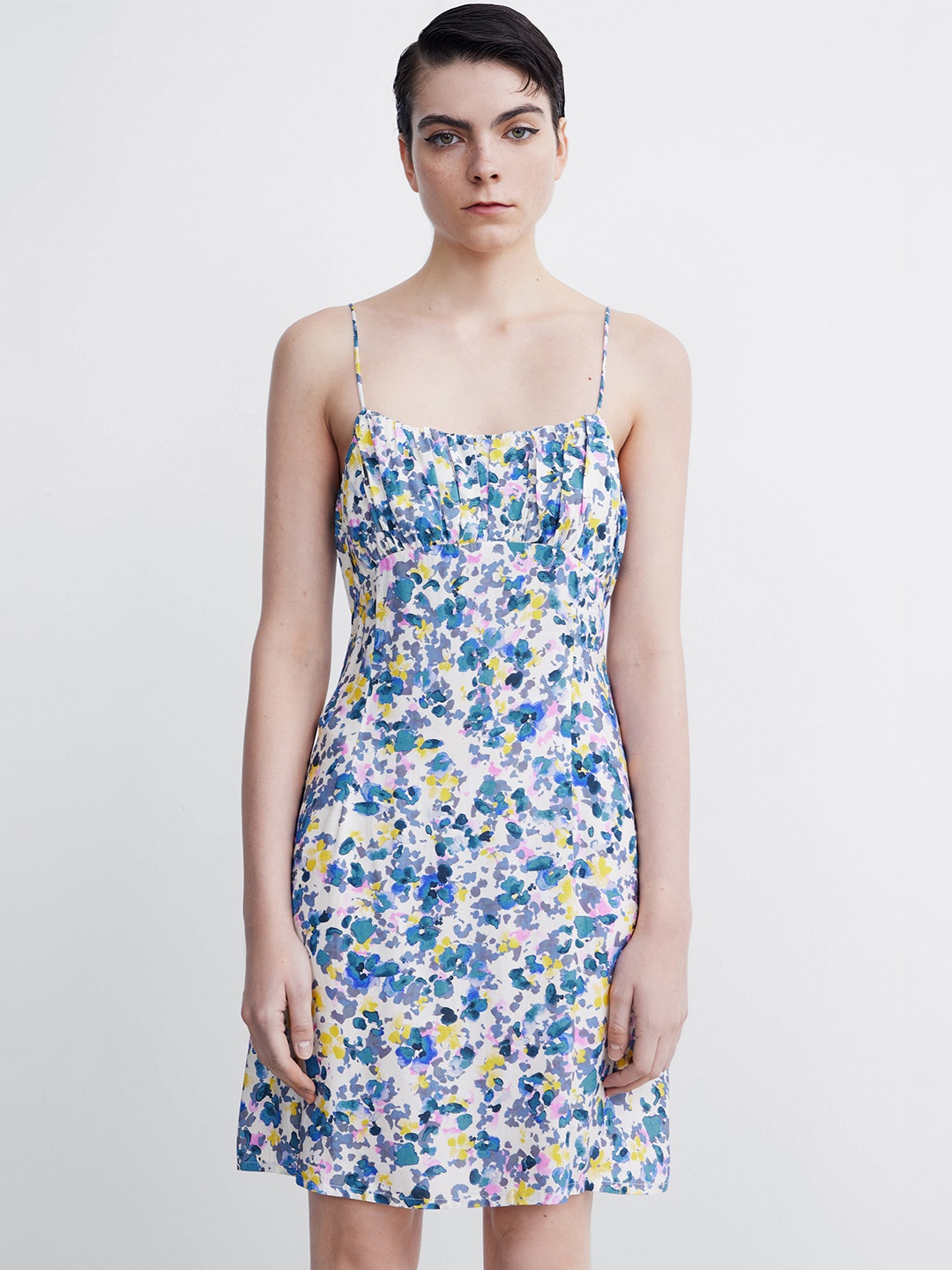 

Urban Revivo Floral Print A-Line Dress, Blue