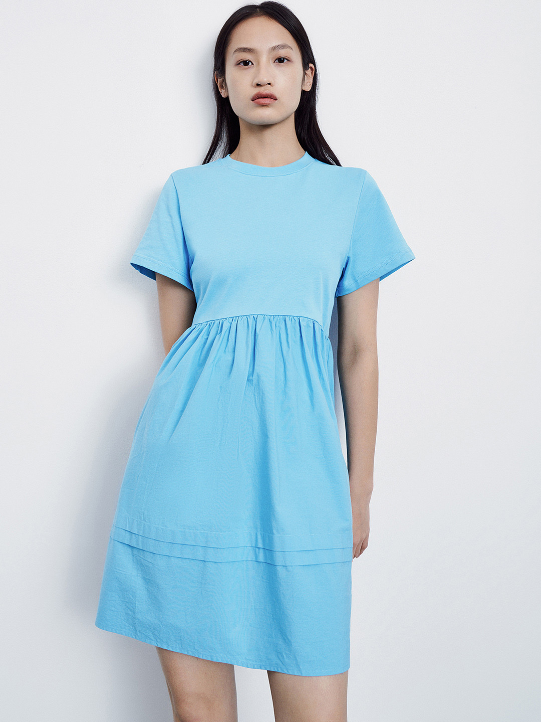 

Urban Revivo Pure Cotton A-Line Dress, Blue