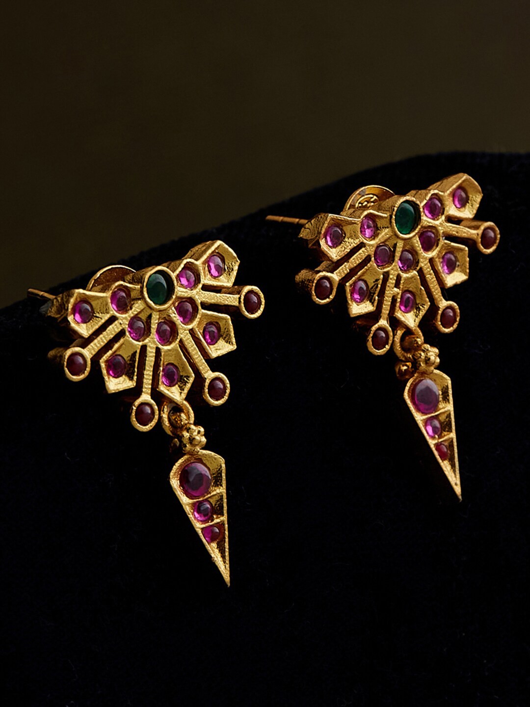 

Fabindia Sterling Silver Gold-Plated Contemporary Drop Earrings