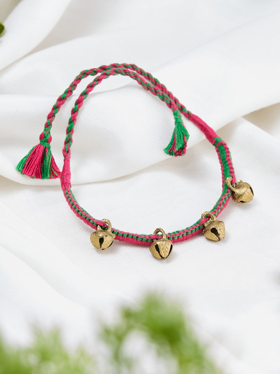 

Fabindia Adjustable Metal Anklet, Gold