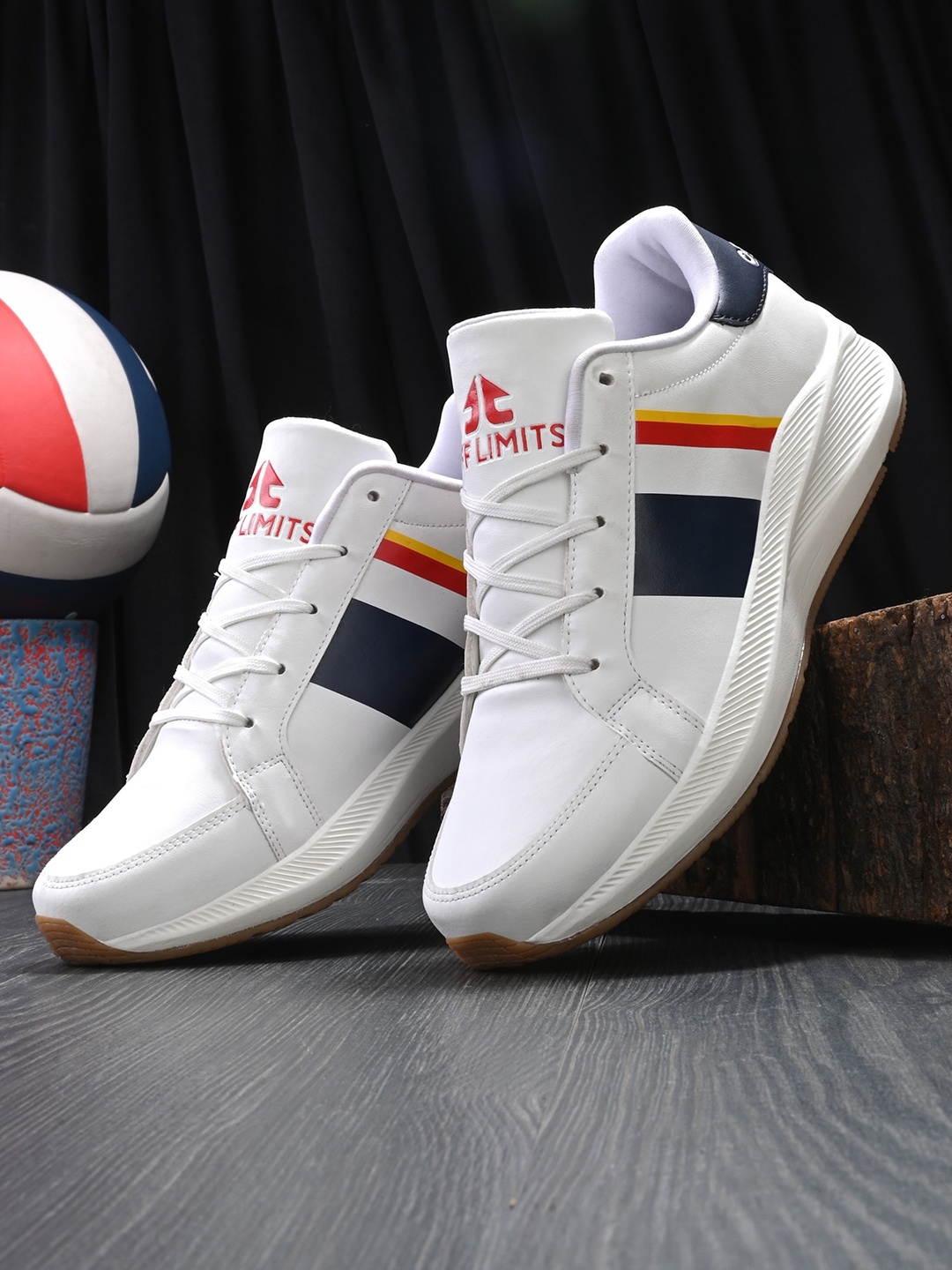 

OFF LIMITS Men Striped Sneakers, Off white