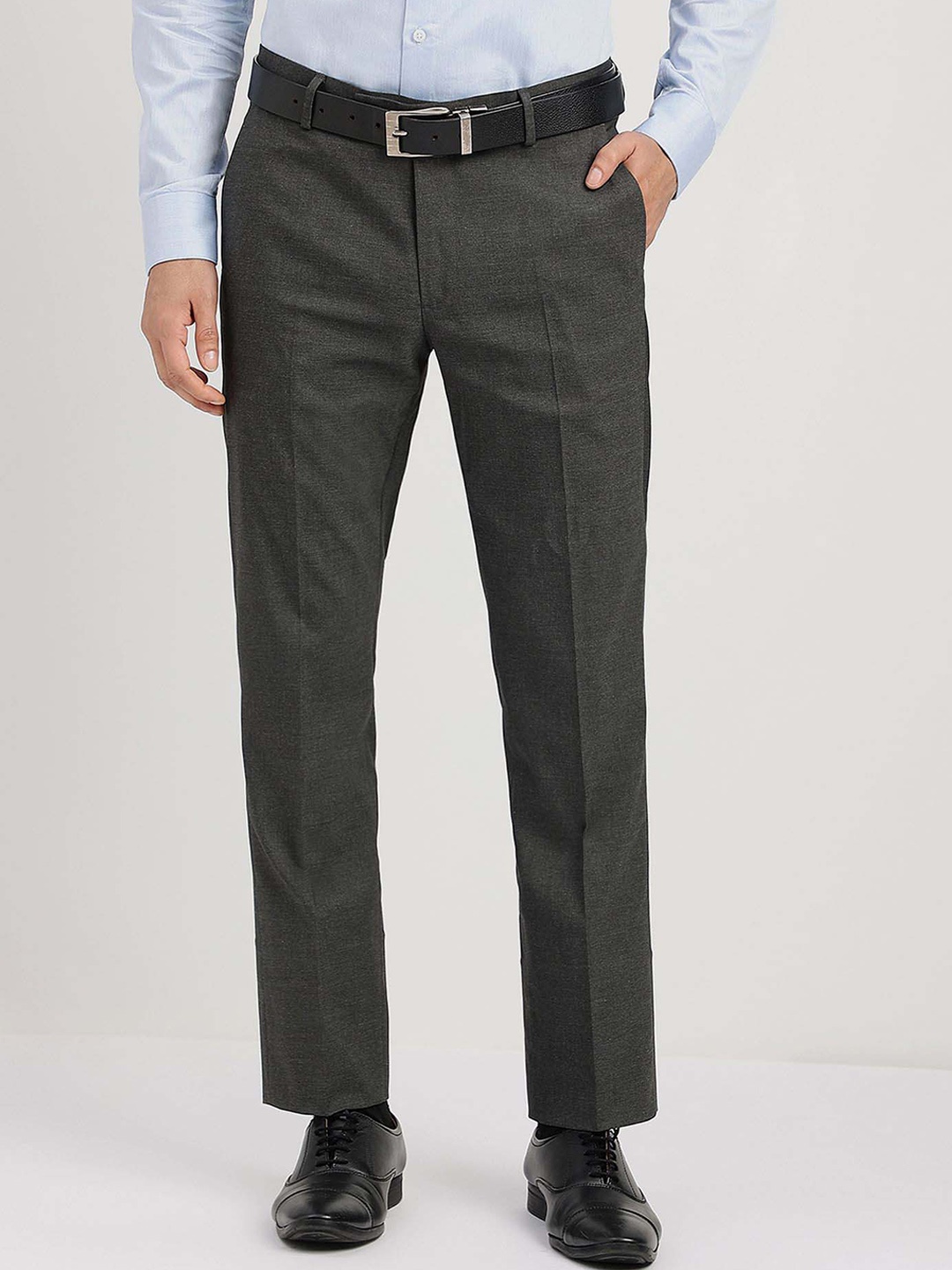 

Arrow Men Mid Rise Formal Trousers, Grey
