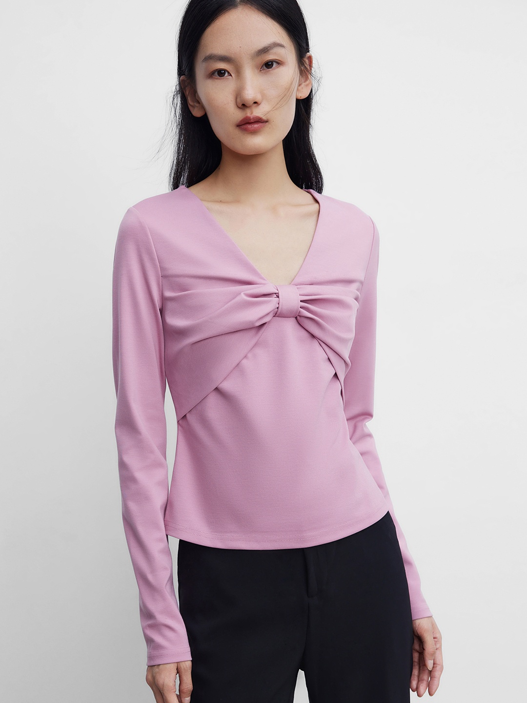 

Urban Revivo Bow Detail Top, Pink